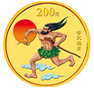 （2002年）中国民间神话故事彩色金银纪念币(第2组)1/2盎司彩色金质纪念币