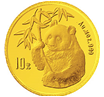 1995版熊猫金银铂及双金属纪念币1/10盎司圆形金质纪念币