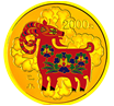 （2015年）2015中国乙未（羊）年（5盎司）圆形金质彩色纪念币