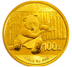 2014版熊猫金银纪念币1/4盎司圆形金质纪念币